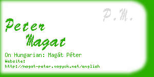 peter magat business card