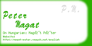 peter magat business card